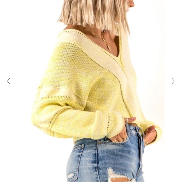 FREE PEOPLE For REVOLVE Lemonade Stand Pullover Sweater NEW - Picture 8 of 12